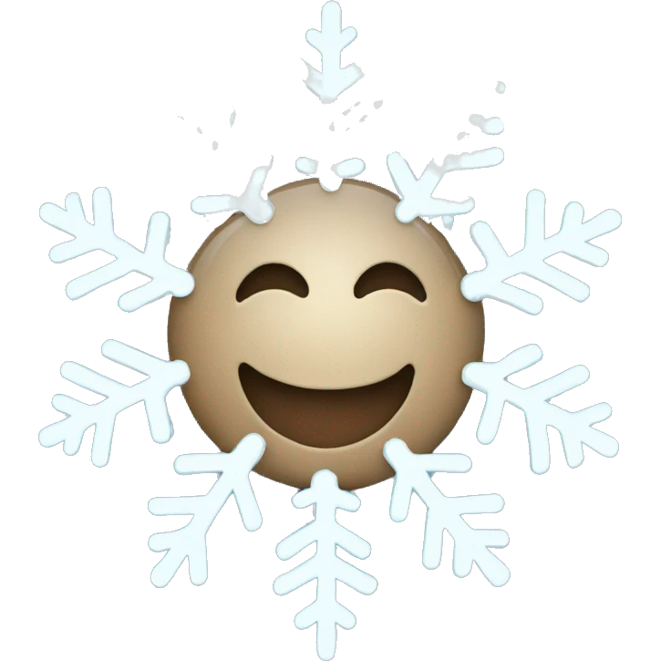 freezing emoji with more snowflakes around it  emoji
