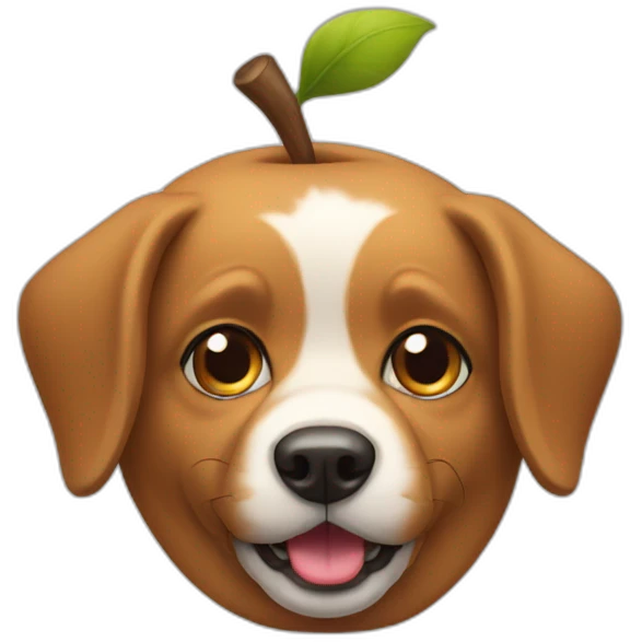 Apple dog emoji