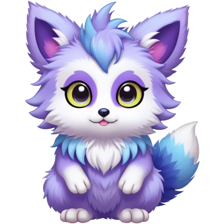 Kawaii bright fantasy ethereal anthro fursona Fakemon animal creature emoji