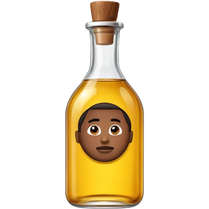 Oil bottle with diddy as the brand  emoji
