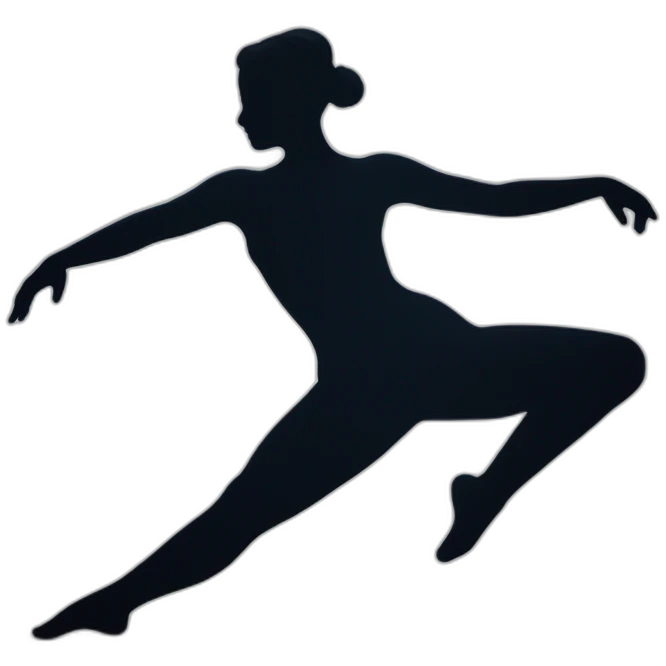 realistic silhouette dancer wiggle emoji