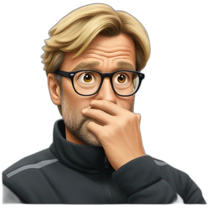 Klopp bring his hands to his lips emoji