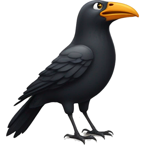 happy crow head emoji