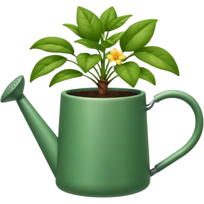 potted plant with a watering can above emoji