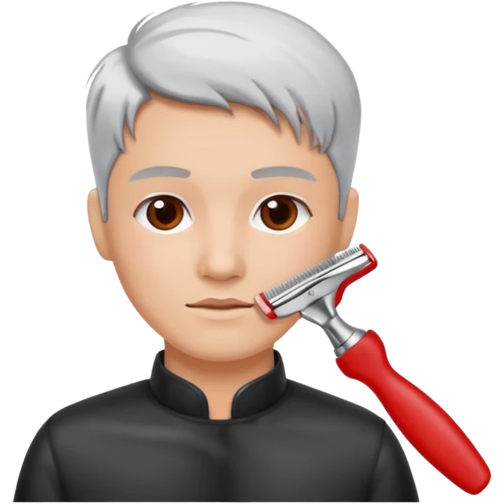 hairdresser razor red emoji