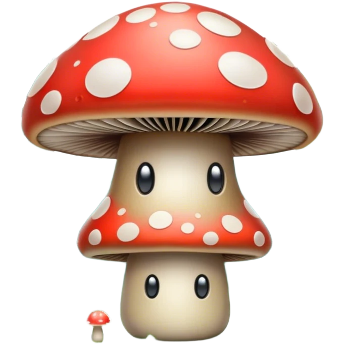 A mushroom with WiFi antennas growing in a cyber forest emoji