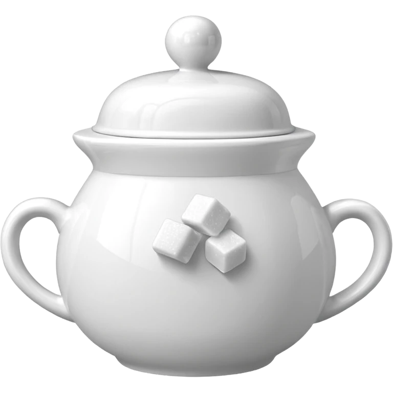 sugar bowl with sugar cubes emoji
