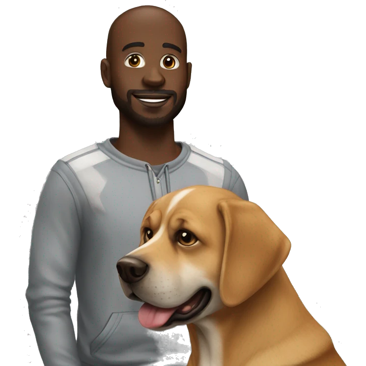 Gims sans avec un chien  emoji
