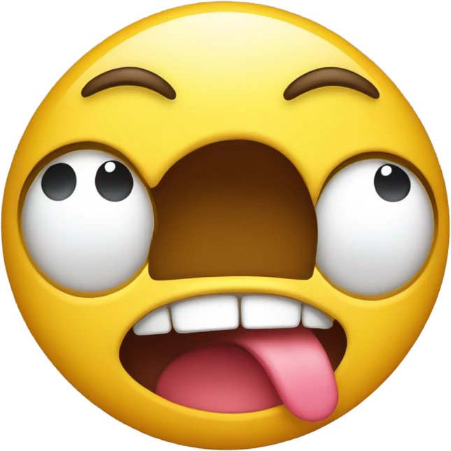 Yellow emoji face drooling emoji