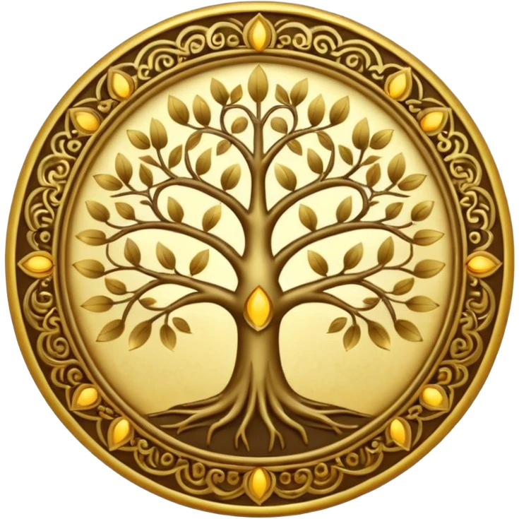 Golden mandala tree emoji
