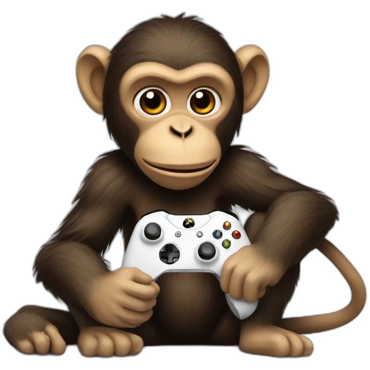 Monkey playing xbox emoji
