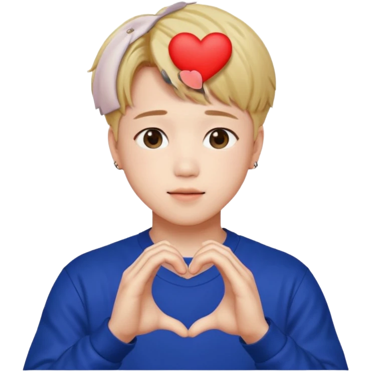 Park Jimin from BTS doing a heart with his hands  emoji