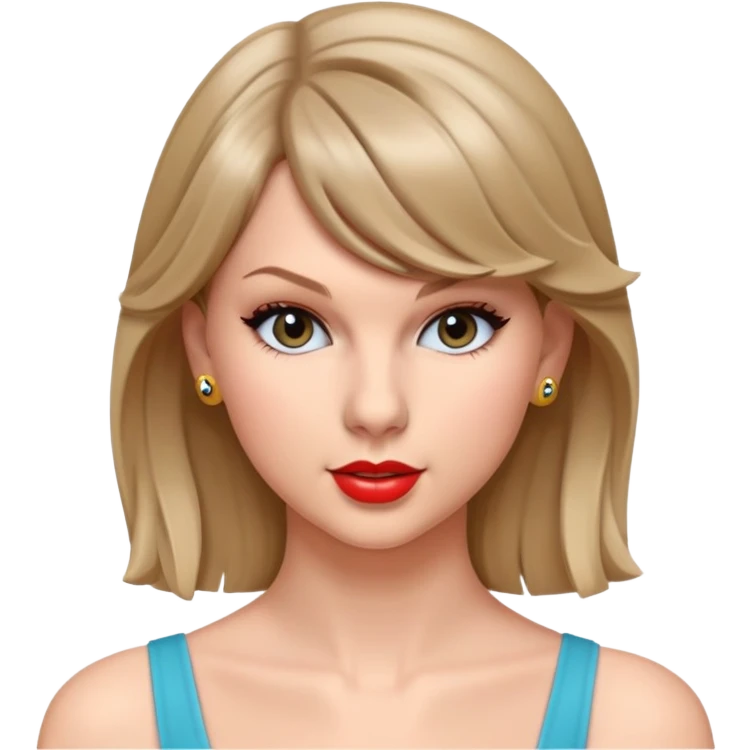 Taylor swift face in 3D emoji
