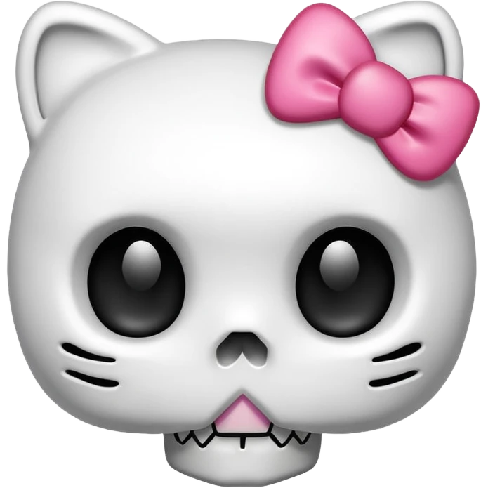 Hello kitty skull emoji
