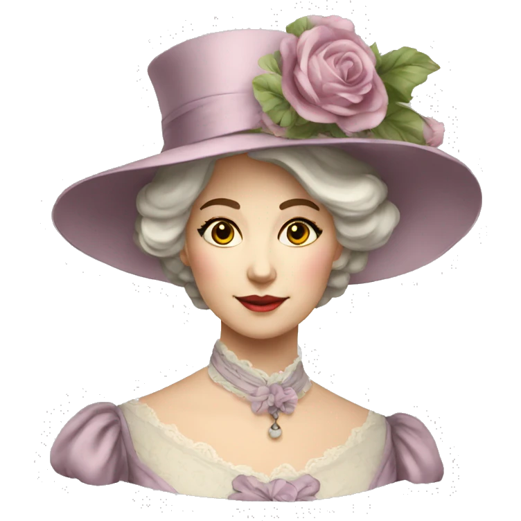 elegant victorian woman old emoji