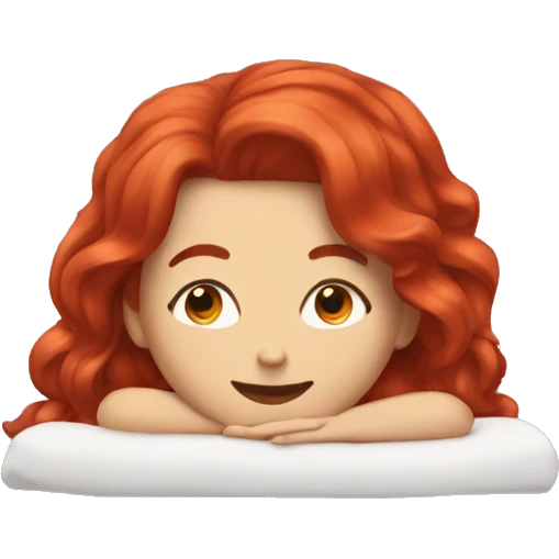 relaxes red hair gurl emoji