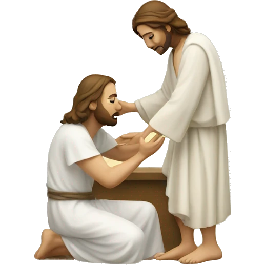 Jesus healing a blind guy emoji