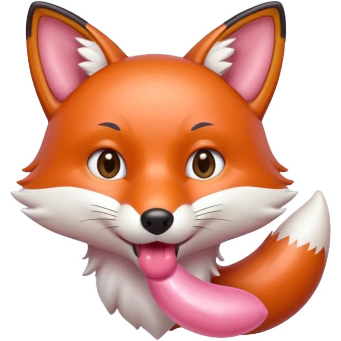 The Fox and The Chewing Gum Light Pink emoji