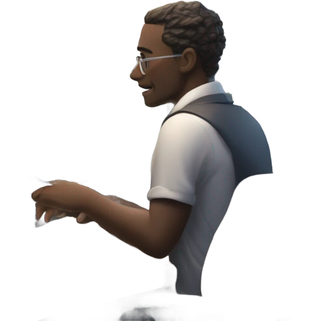 trader with computer emoji