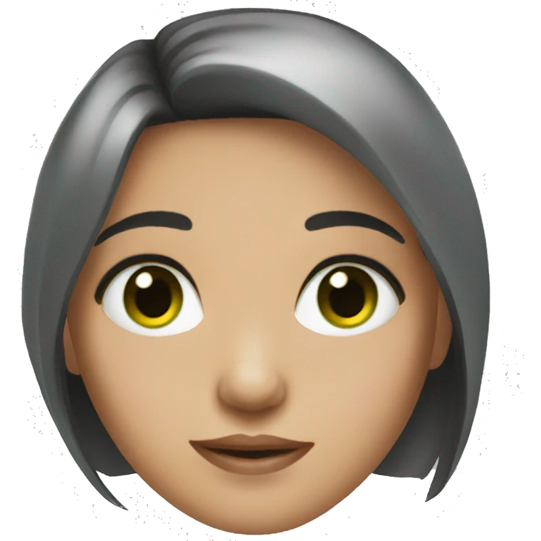 girl dark hair green eyes  emoji