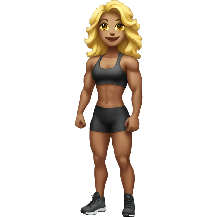 girl bodybuilder emoji