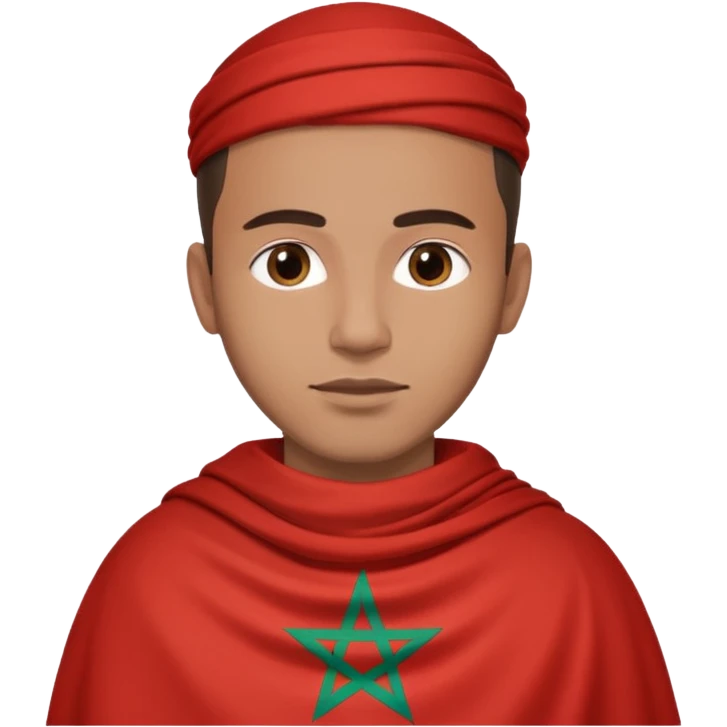 Un homme avk le drapeau Du Maroc sur le dos emoji