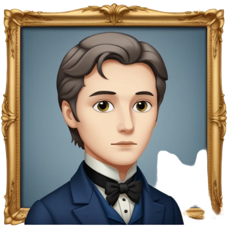 Dorian Gray looks at his portrait emoji