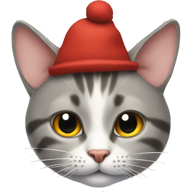 cat with a mouse hat emoji