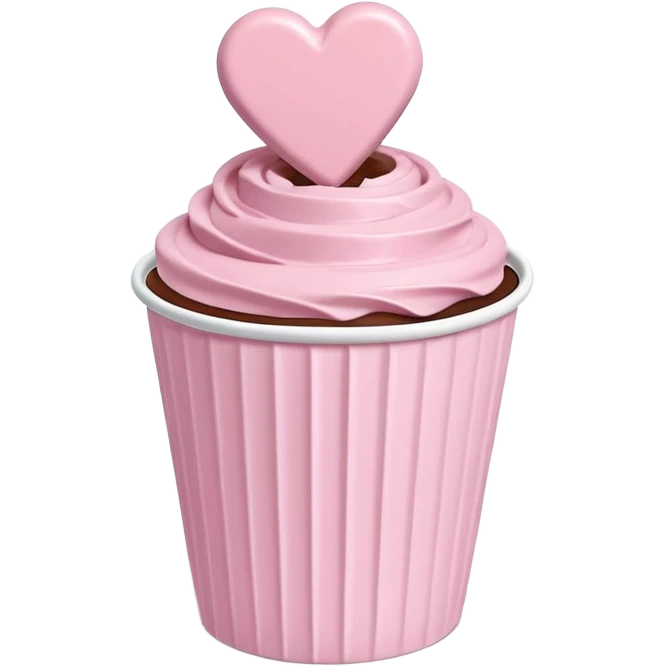 Two glossy square milk chocolate pralines placed diagonally, each in a white ridged paper cup, topped with a soft pastel pink heart icing with subtle sugar sparkle.
Cute minimal emoji-style, realistic and polished, clean studio lighting, pure white background, smooth 3D render, high resolution. emoji