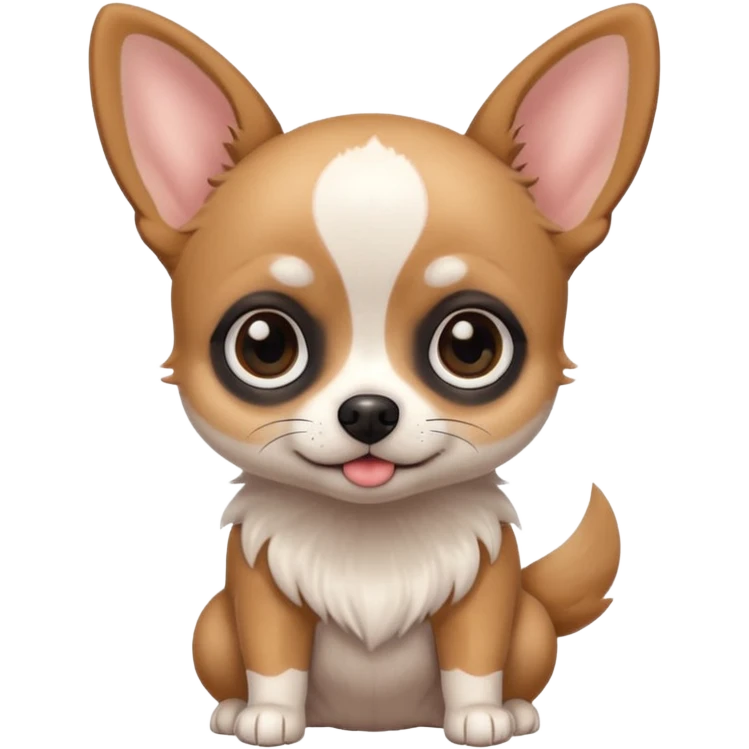 very cute big eyes kawaii chihuahua emoji