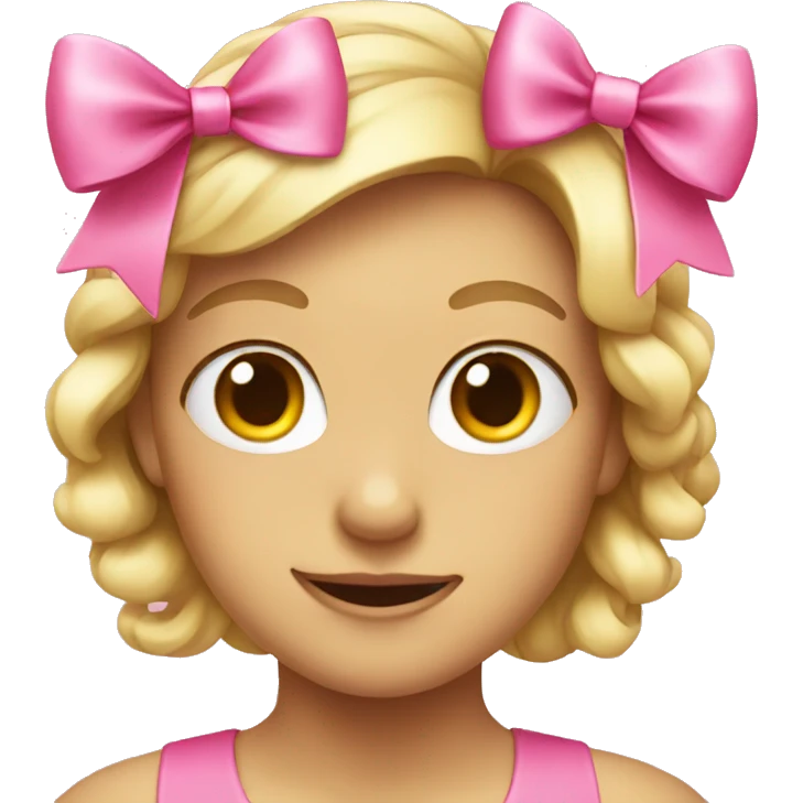 Pink bow emoji