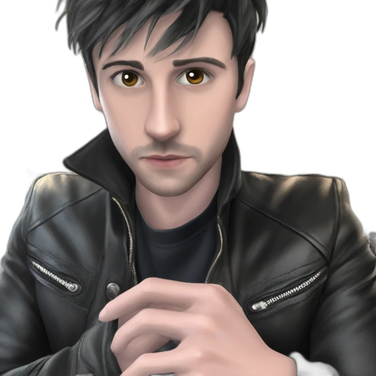 mysterious guy with cross necklace emoji