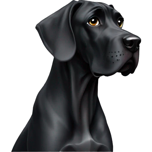 Black Great Dane emoji