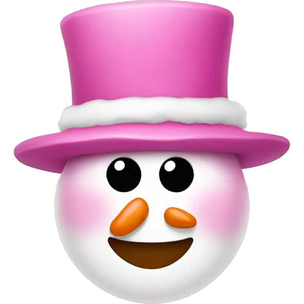 pink snowman emoji