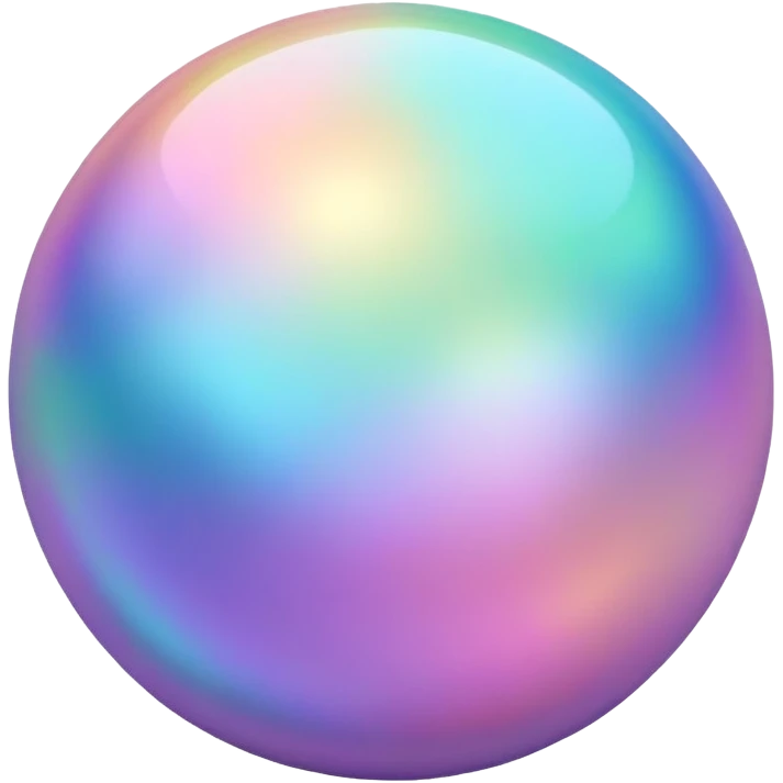 Vibrant Iridescent pastel ball  emoji