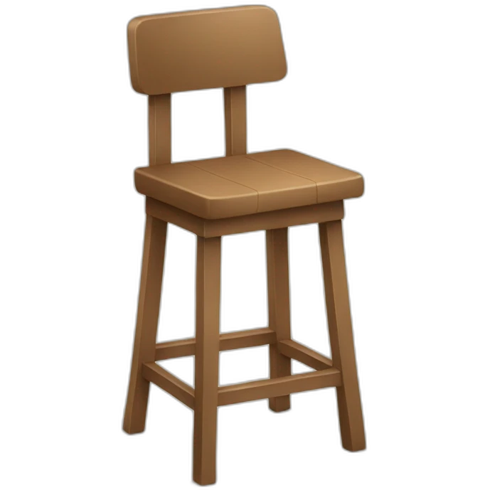 Un ours avec un tabouret  emoji