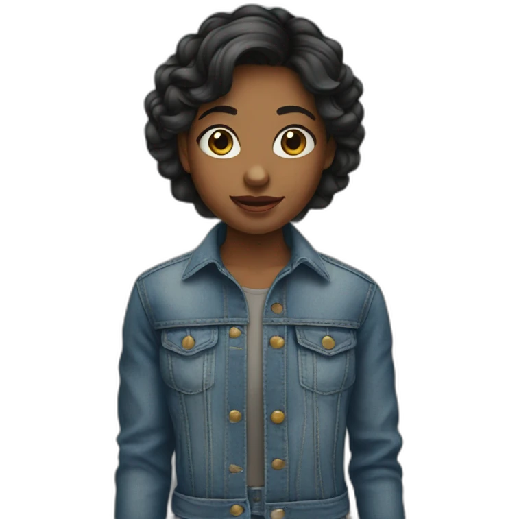 fille en jean emoji