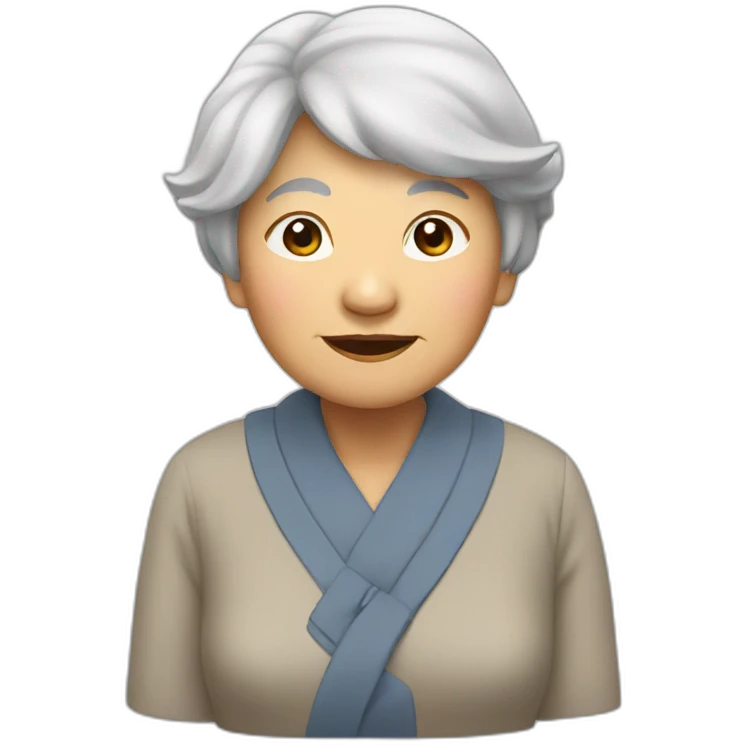 old asian lady emoji