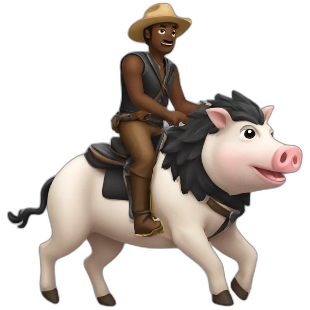Black Hog Rider emoji