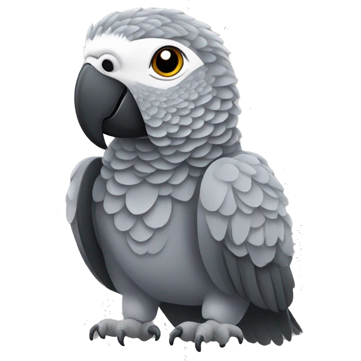 African grey parrot emoji