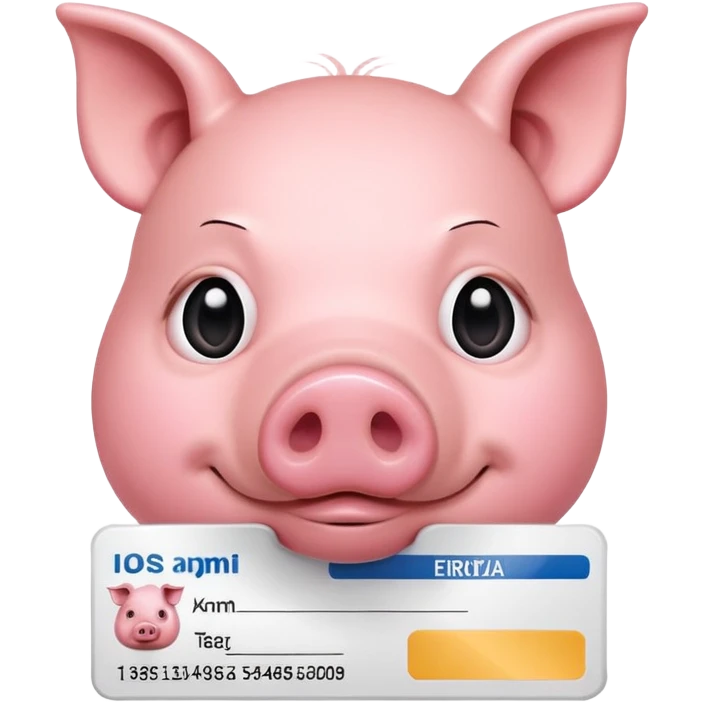 face pig in id card emoji