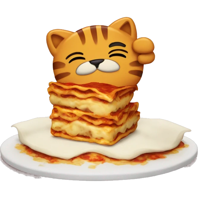 garfield with lasagna emoji