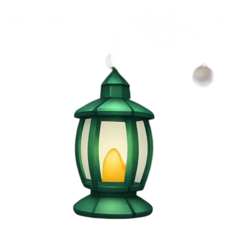 christmas lantern with decoration emoji