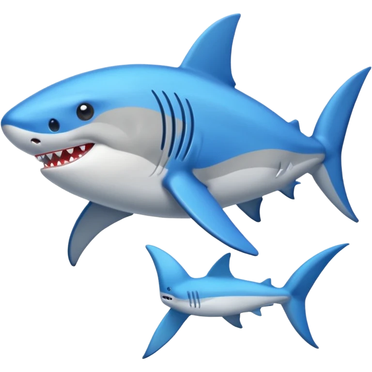 Tiburón con tenis azules  emoji