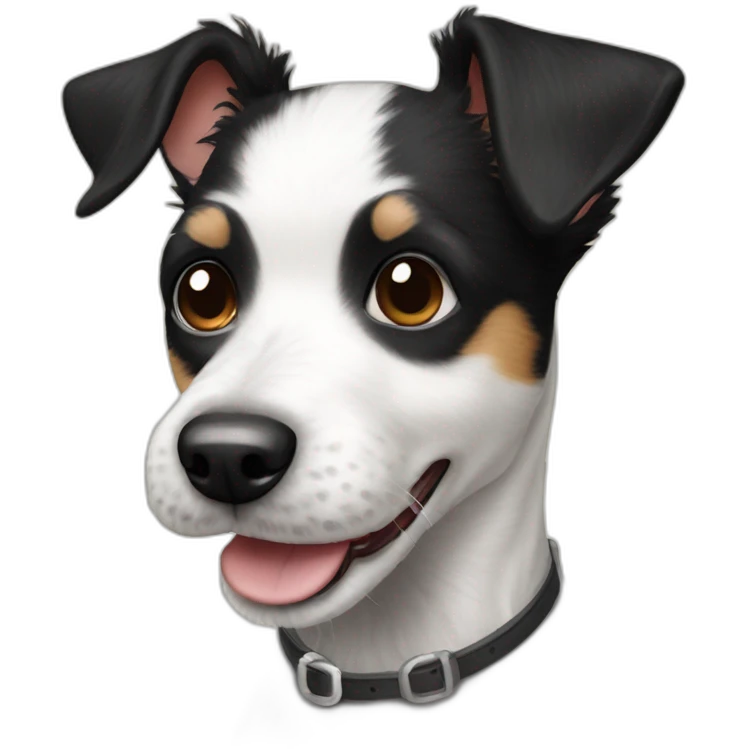 black and white rat terrier poodle emoji