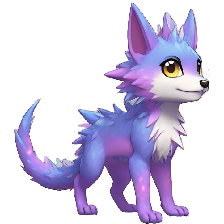 Anthro Scalie Spiky Cool Edgy Magical Shiny Colorful Pastel Sparkle Kemono-style Chibi Fantasy-Animal-Fakémon-Pokémon-Hybrid Fur Sona Aesthetic Full Body emoji