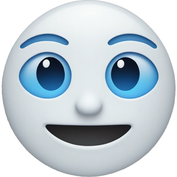 blue logo on white backdrop emoji
