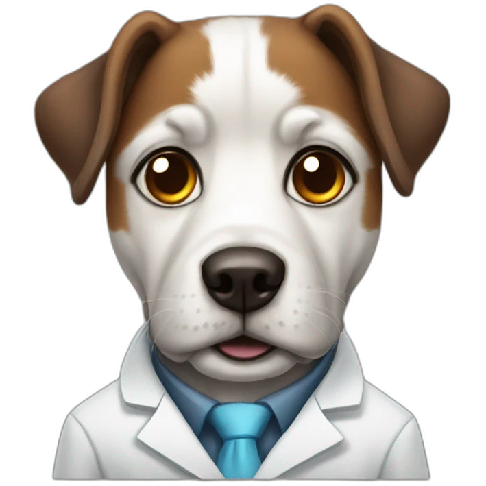 Scientist dog emoji