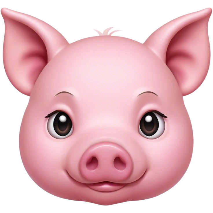 close up image of a pig and it should be cute. remove the body, just the face emoji