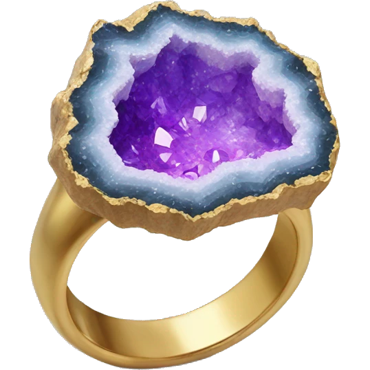 crystal geode ring emoji